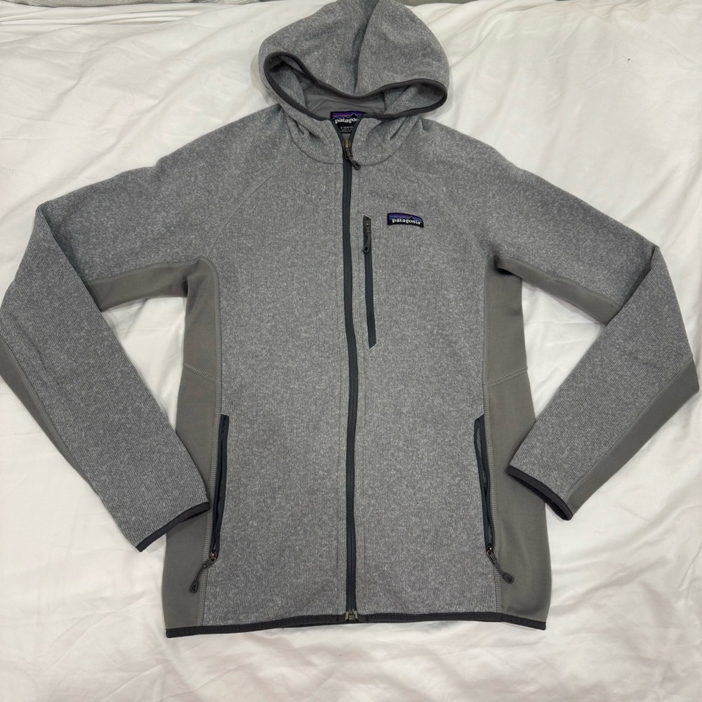Patagonia Performance Better Sweater Hoody Men's Small Gray Full Zip Fleece S